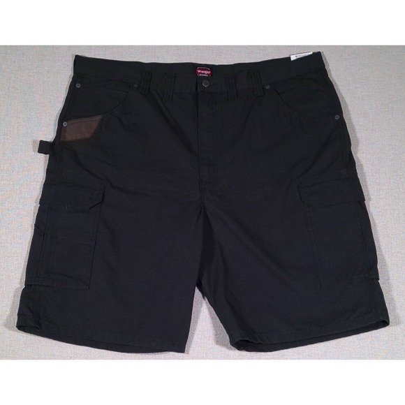 Wrangler Other - New Wrangler‎ Workwear Carpenter Shorts Mens 44 Black Ripstop Canvas Cargo